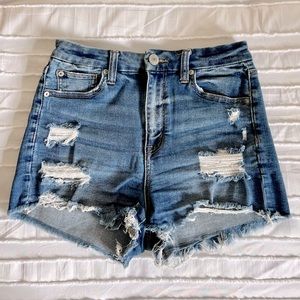 American Eagle High-Rise Jean Shorts - Size 4